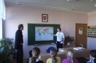 Litwa, opowiadam o mojej wyprawie dzieciom uczącym się w Polskiej Szkole w miejscowości Wesołówka
