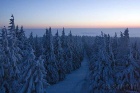 Widok z wieży widokowej na Baraniej Górze