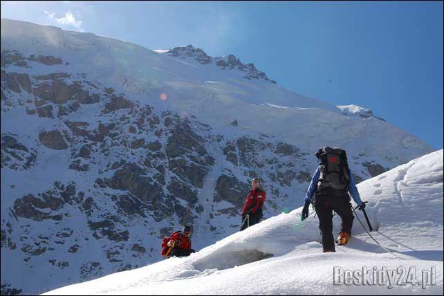 Przełęcz Ukiu i pierwsze próby lodowej wspinaczki
