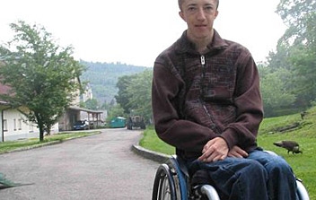 Marcin marzy m.in. o nowym wózku inwalidzkim  (© Fot. Łukasz Gardas) 