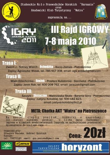 Zaproszenie na III Rajd IGROWY Zaproszenie na III Rajd IGROWY
