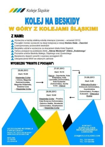 Kolej na Beskidy - plakat Kolej na Beskidy - plakat