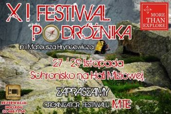 XI Festiwal Podróźnika na Hali Miziowej XI Festiwal Podróźnika na Hali Miziowej
