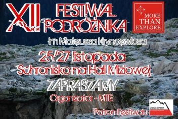 XII Festiwal Podróżnika - Hala Miziowa